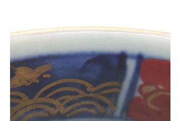 明治期　上手物　伊万里　色絵　お茶の時間を華やかに演出する湯呑み2客セット(大・小)(和食器、茶器、茶道具)(R-062169)