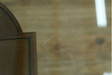 中古　DREXEL HERITAGE(ドレクセルヘリテイジ)　FRANCESCA(フランチェスカ)シリーズ　エレガントなデザインの脚が魅力的なガラス天板のカクテルテーブル　定価約48万円　(R-062173)