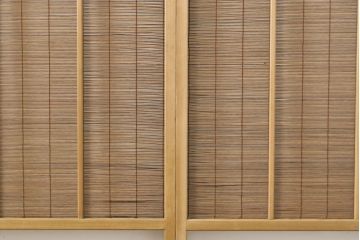 ビンテージ建具　1980年　松竹梅　上品な和の雰囲気を高める御簾戸4枚セット(戸、簀戸、葭戸、夏障子、夏戸、葦戸、引き戸)(R-062174)