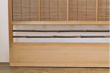 ビンテージ建具　1980年　松竹梅　上品な和の雰囲気を高める御簾戸4枚セット(戸、簀戸、葭戸、夏障子、夏戸、葦戸、引き戸)(R-062174)