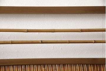 中古　民芸家具　和の風情を醸し出す衝立て(パーテーション、つい立て、衝い立て、仕切り)(R-062175)