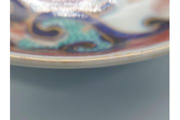 明治期　伊万里焼　色絵　金彩　花文　4寸皿　約12cm　色彩豊かで食卓に華やぎをもたらす小皿5客セット(四寸、赤絵、和食器、和皿)(R-062189)