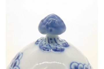 デンマーク　ROYAL　COPENHAGEN(ロイヤルコペンハーゲン)　プリンセス　ブルー　美しいレースの絵付けが優雅さを演出するコーヒーポット(ピッチャー、ティーポット、洋食器)(R-062192)