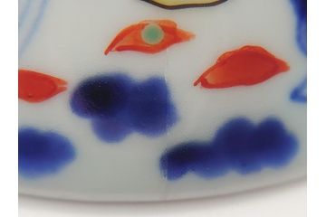 江戸期　萬暦年製　古伊万里　色絵　染付　稀少図柄　馬　3.8寸　約11.5cm　生き生きとした馬の絵付けが魅力の蓋付き茶碗2客セット(和食器、三寸八分)(R-062193)