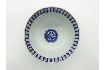 江戸期　萬暦年製　古伊万里　色絵　染付　稀少図柄　馬　3.8寸　約11.5cm　生き生きとした馬の絵付けが魅力の蓋付き茶碗2客セット(和食器、三寸八分)(R-062193)