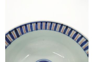 江戸期　萬暦年製　古伊万里　色絵　染付　稀少図柄　馬　3.8寸　約11.5cm　生き生きとした馬の絵付けが魅力の蓋付き茶碗2客セット(和食器、三寸八分)(R-062193)