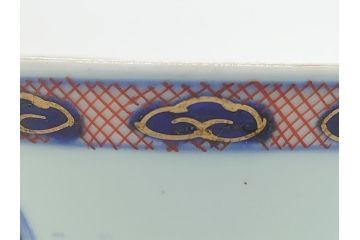 江戸期　萬暦年製　古伊万里　色絵　染付　稀少図柄　馬　3.8寸　約11.5cm　生き生きとした馬の絵付けが魅力の蓋付き茶碗2客セット(和食器、三寸八分)(R-062193)