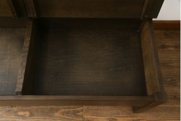 中古　美品　オーク材　柏木工(KASHIWA)　WILDERNESS(ウィルダネス)　座面下収納付き!!木の温かみを感じられる2人掛けベンチ(長椅子、板座チェア、長イス)(定価約14万円)(R-062198)