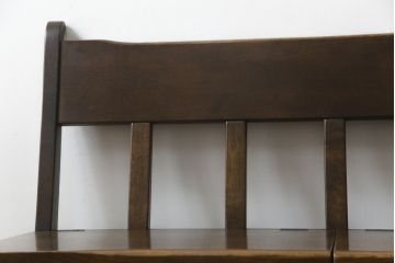 中古　美品　オーク材　柏木工(KASHIWA)　WILDERNESS(ウィルダネス)　座面下収納付き!!木の温かみを感じられる2人掛けベンチ(長椅子、板座チェア、長イス)(定価約14万円)(R-062198)