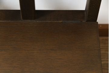 中古　美品　オーク材　柏木工(KASHIWA)　WILDERNESS(ウィルダネス)　座面下収納付き!!木の温かみを感じられる2人掛けベンチ(長椅子、板座チェア、長イス)(定価約14万円)(R-062198)