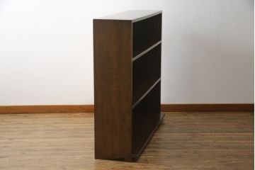 和製アンティーク　昭和初期　ナラ材　シンプルなデザインでお部屋に馴染みやすい本棚(ブックシェルフ、収納棚、飾り棚、ディスプレイ棚、陳列棚)(R-062199)