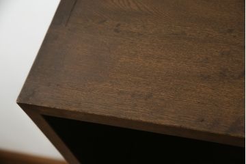 和製アンティーク　昭和初期　ナラ材　シンプルなデザインでお部屋に馴染みやすい本棚(ブックシェルフ、収納棚、飾り棚、ディスプレイ棚、陳列棚)(R-062199)