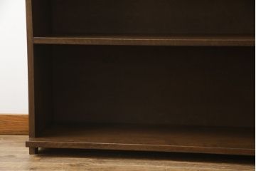 和製アンティーク　昭和初期　ナラ材　シンプルなデザインでお部屋に馴染みやすい本棚(ブックシェルフ、収納棚、飾り棚、ディスプレイ棚、陳列棚)(R-062199)