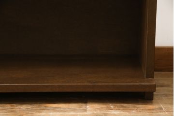 和製アンティーク　昭和初期　ナラ材　シンプルなデザインでお部屋に馴染みやすい本棚(ブックシェルフ、収納棚、飾り棚、ディスプレイ棚、陳列棚)(R-062199)