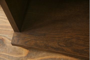 和製アンティーク　昭和初期　ナラ材　シンプルなデザインでお部屋に馴染みやすい本棚(ブックシェルフ、収納棚、飾り棚、ディスプレイ棚、陳列棚)(R-062199)