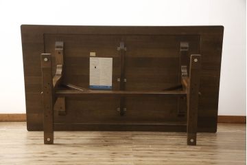 中古　美品　柏木工(KASHIWA)　WILDERNESS(ウィルダネス)　ナラ材　KT14H　美しい杢目とシックな色合いが魅力のダイニングテーブル(4人掛け、4P、6人掛け、6P、食卓)(定価約26万円)(R-062200)