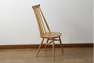 イギリスビンテージ　ERCOL(アーコール)　ゴールドスミス　北欧テイストのお部屋におすすめ!!洗練された佇まいが魅力的なチェア (ダイニングチェア、椅子、イス、板座チェア、ヴィンテージ)(R-062205)