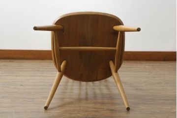 イギリスビンテージ　ERCOL(アーコール)　ゴールドスミス　北欧テイストのお部屋におすすめ!!洗練された佇まいが魅力的なチェア (ダイニングチェア、椅子、イス、板座チェア、ヴィンテージ)(R-062205)