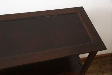 中古　松本民芸家具　美しい木目と品のある佇まいが魅力のG型朝鮮棚(飾り棚、茶棚、茶箪笥、収納棚、戸棚)(定価約46万円)(R-062207)