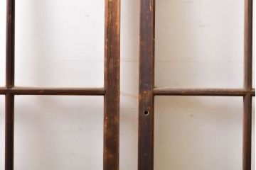 アンティーク建具　ノスタルジックな雰囲気が魅力のガラス戸2枚セット(引き戸)(R-062211)