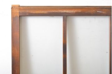 アンティーク建具　ノスタルジックな雰囲気が魅力のガラス戸2枚セット(引き戸)(R-062212)