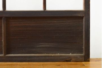 アンティーク建具　ノスタルジックな雰囲気が魅力のガラス戸2枚セット(引き戸)(R-062212)