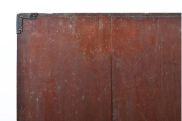和製アンティーク　大正期　閂(かんぬき)付き　時を重ねた木の味わいと古びた風合いの金具が趣深い松本衣装箪笥(時代箪笥、整理タンス、古箪笥、収納たんす、引き出し、サイドチェスト)(R-062218)