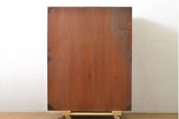 和製アンティーク　明治大正期　檜(ヒノキ)材　閂(かんぬき)付き　時を重ねた木の味わいと古びた風合いの金具が趣深い松本衣装箪笥(時代箪笥、整理タンス、古箪笥、収納たんす、引き出し、サイドチェスト)(R-062219)