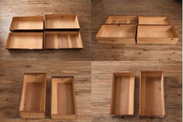 和製アンティーク　明治大正期　檜(ヒノキ)材　閂(かんぬき)付き　時を重ねた木の味わいと古びた風合いの金具が趣深い松本衣装箪笥(時代箪笥、整理タンス、古箪笥、収納たんす、引き出し、サイドチェスト)(R-062219)