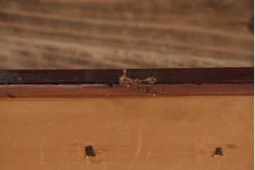 和製アンティーク　明治大正期　檜(ヒノキ)材　閂(かんぬき)付き　時を重ねた木の味わいと古びた風合いの金具が趣深い松本衣装箪笥(時代箪笥、整理タンス、古箪笥、収納たんす、引き出し、サイドチェスト)(R-062219)