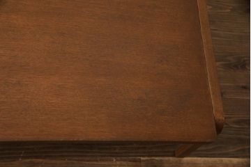 昭和レトロ　木の温もりが感じられる曲げ木のローテーブル(センターテーブル、食卓、座卓、リビングテーブル、作業台)(R-062221)
