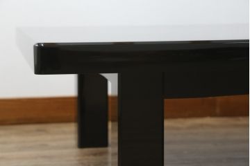 中古　輪島塗り　浜高悦朗作　繊細なタッチで描かれた花と扇の意匠が雅な雰囲気を醸し出す座卓(ローテーブル、センターテーブル、リビングテーブル)(R-062222)