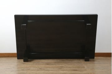 中古　輪島塗り　浜高悦朗作　繊細なタッチで描かれた花と扇の意匠が雅な雰囲気を醸し出す座卓(ローテーブル、センターテーブル、リビングテーブル)(R-062222)