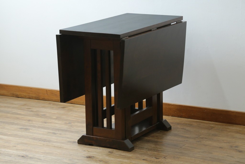 和製ビンテージ　北海道民芸家具　#430　洗練されたデザインのバタフライ卓　定価約20万円　(R-062229)