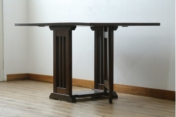 和製ビンテージ　北海道民芸家具　#430　洗練されたデザインのバタフライ卓　定価約20万円　(R-062229)