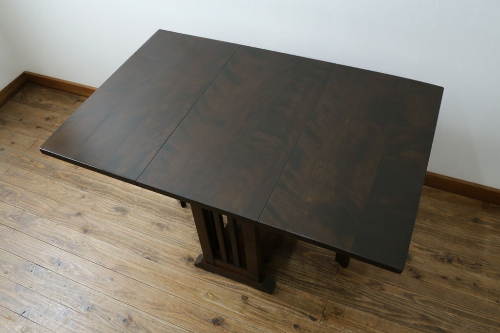 和製ビンテージ　北海道民芸家具　#430　洗練されたデザインのバタフライ卓　定価約20万円　(R-062229)