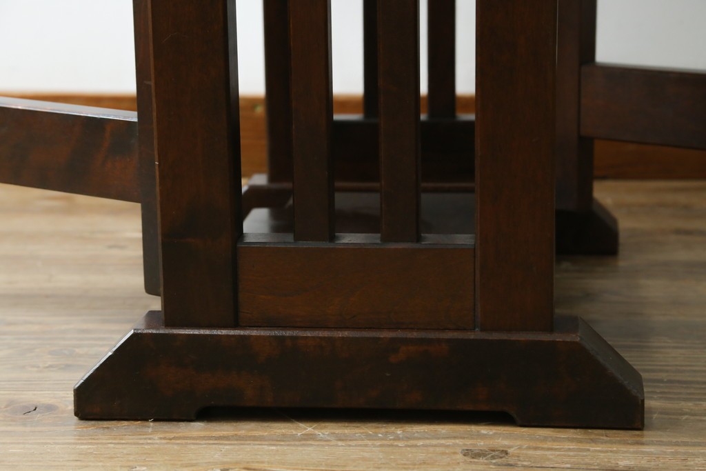 和製ビンテージ　北海道民芸家具　#430　洗練されたデザインのバタフライ卓　定価約20万円　(R-062229)