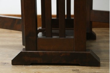 和製ビンテージ　北海道民芸家具　#430　洗練されたデザインのバタフライ卓　定価約20万円　(R-062229)