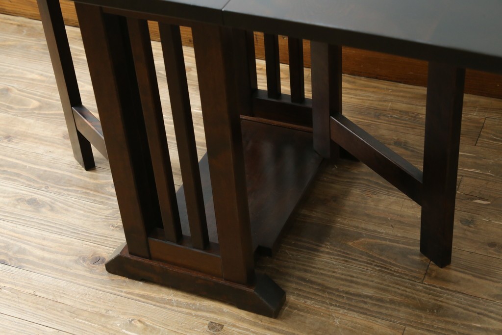 和製ビンテージ　北海道民芸家具　#430　洗練されたデザインのバタフライ卓　定価約20万円　(R-062229)