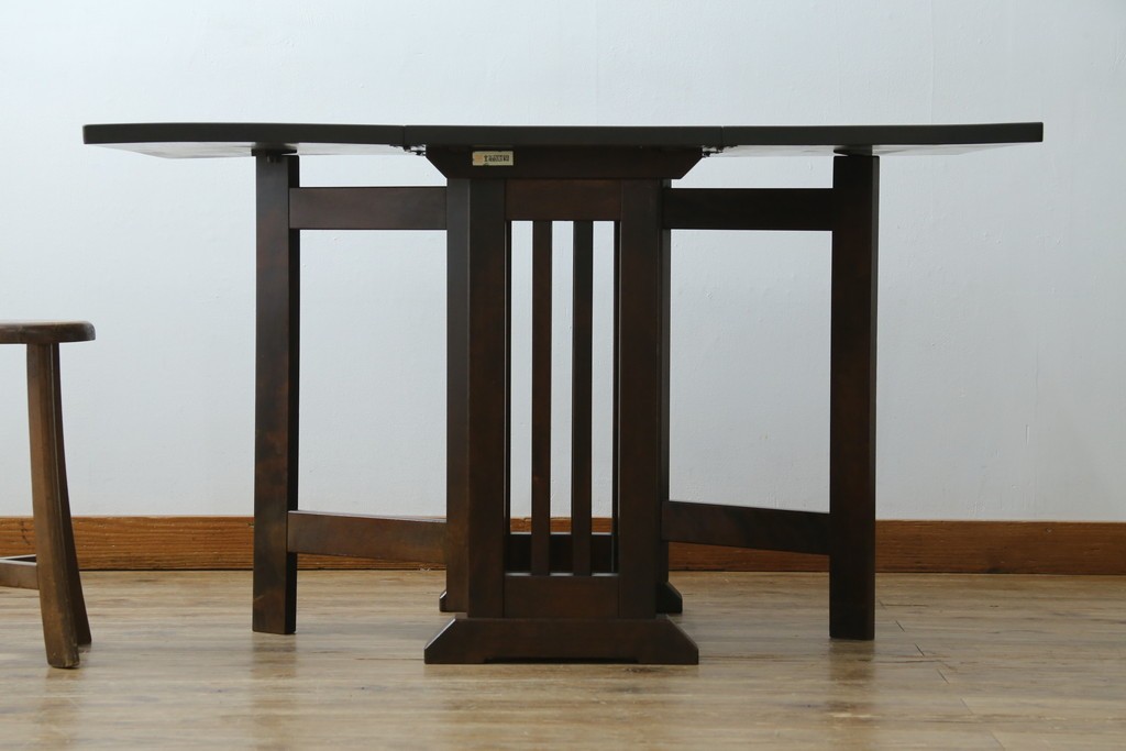 和製ビンテージ　北海道民芸家具　#430　洗練されたデザインのバタフライ卓　定価約20万円　(R-062229)