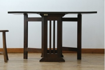 和製ビンテージ　北海道民芸家具　#430　洗練されたデザインのバタフライ卓　定価約20万円　(R-062229)