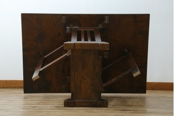 和製ビンテージ　北海道民芸家具　#430　洗練されたデザインのバタフライ卓　定価約20万円　(R-062229)