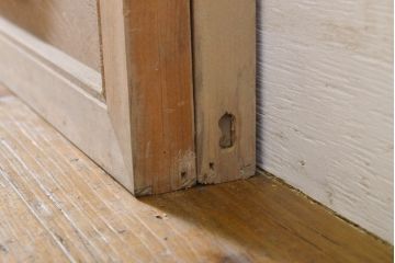 和製ビンテージ　立体感のある彫刻が美しい松竹梅の欄間2枚セット(明り取り、明かり取り、建具、ヴィンテージ)(R-062231)