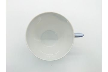 デンマーク　ROYAL　COPENHAGEN(ロイヤルコペンハーゲン)　プリンセス　ブルー　美しいレースの縁取りが優雅さを演出するコーヒーカップ&ソーサーペア(洋食器、C&S)(R-062233)