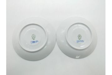 デンマーク　ROYAL　COPENHAGEN(ロイヤルコペンハーゲン)　プリンセス　ブルー　美しいレースの縁取りが優雅さを演出するコーヒーカップ&ソーサーペア(洋食器、C&S)(R-062233)