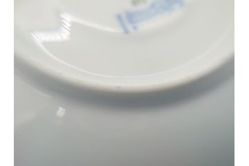 デンマーク　ROYAL　COPENHAGEN(ロイヤルコペンハーゲン)　プリンセス　ブルー　美しいレースの縁取りが優雅さを演出するコーヒーカップ&ソーサーペア(洋食器、C&S)(R-062233)