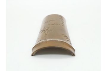 希少　水戸金工　北川北仙　彫金　茶合(共箱付き、銀製?、銅製?、作家物)(R-062234)