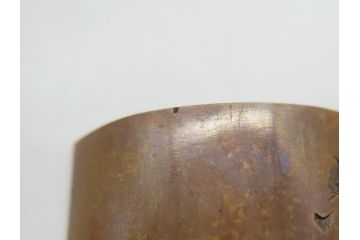 希少　水戸金工　北川北仙　彫金　茶合(共箱付き、銀製?、銅製?、作家物)(R-062234)