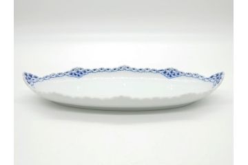 デンマーク　ROYAL　COPENHAGEN(ロイヤルコペンハーゲン)　プリンセス　ブルー　美しいレースの縁取りが優雅さを演出するディーププレート(約22.5)&ピックルディッシュ(約25)セット(洋食器、フラット、舟形、楕円プレート)(R-062235)