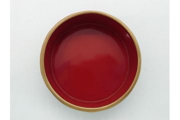 明治期　蒔絵　花唐草　梨地　木製　丁寧な職人技が光る棗(共箱付き、3段、茶道具、漆工芸)(R-062238)